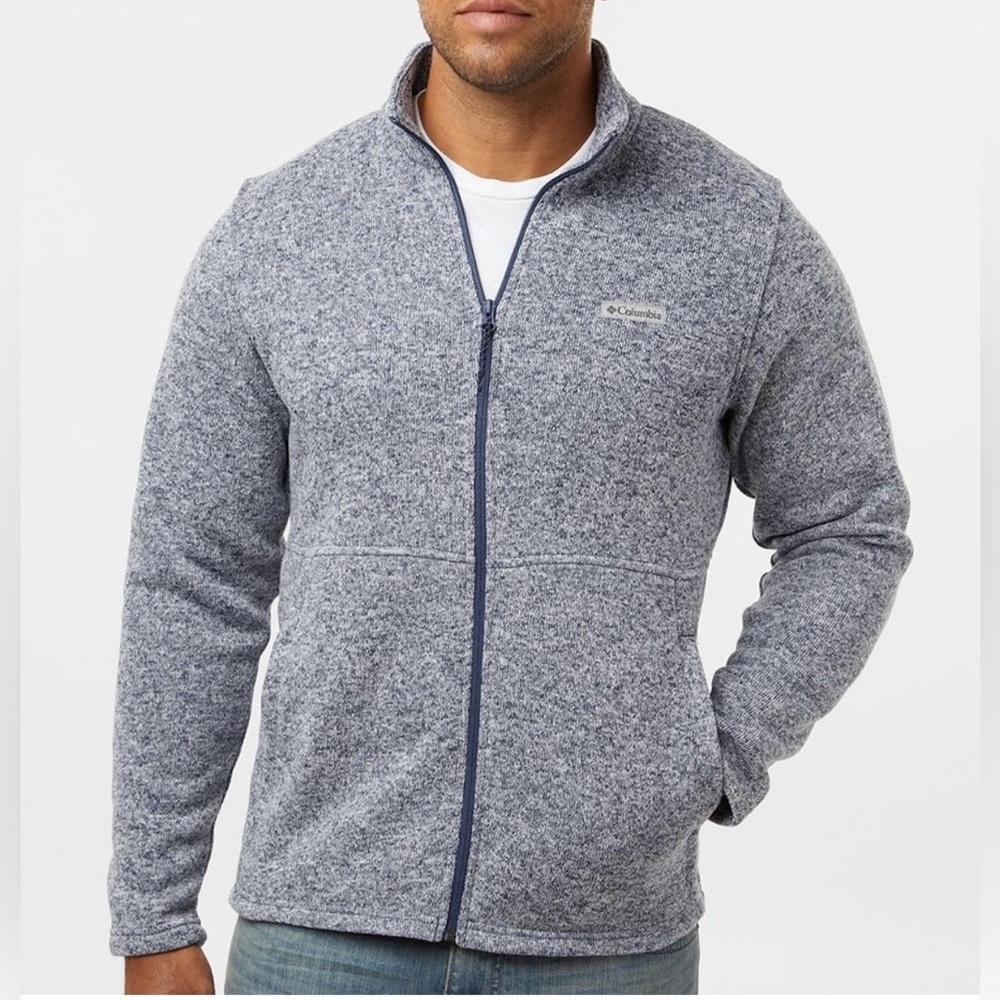 Columbia Men's Alto Pass Heather Blue Zip-Up Fleece Jacket